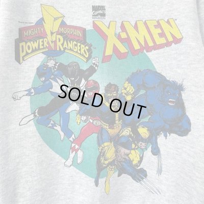 画像2: 90s　USA製　X-MEN×POWER RAGERS MARVEL SWEAT 