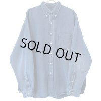 90s EDDIE BAUER INDIGO BUTTON DOWN L/S SHIRT