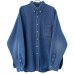 画像1: 90s EDDIE BAUER INDIGO BUTTON DOWN L/S SHIRT (1)