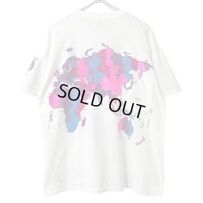 画像1: 90s USA製 WORLD MAP ART TEE SHIRT