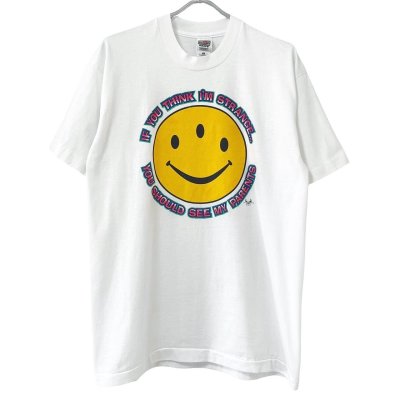 画像1: 90s USA製 三つ目 SMILE TEE SHIRT