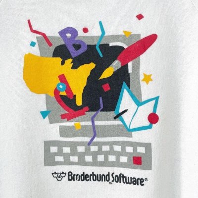 画像2: 90s USA製　BRODERBUND 企業 SWEATSHIRT