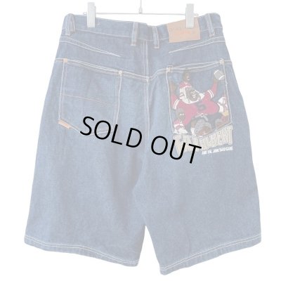 画像1: 00s PLATINUM FUBU FAT ALBERT DENIM SHORTS