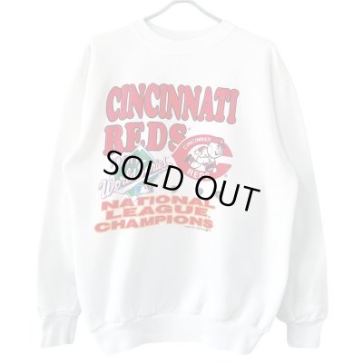 画像1: 90s USA製　CINCINNATY REDS WORLD SERIES SWEATSHIRT