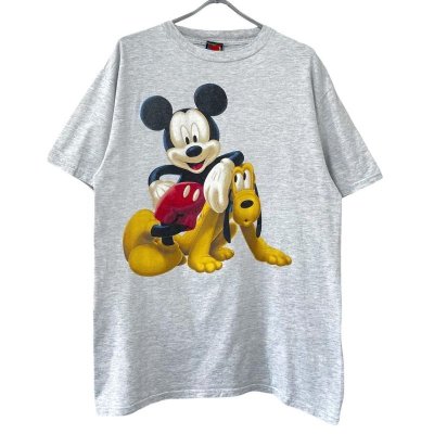 画像1: 90s USA製 MICKEY&PLUTO TEE SHIRT