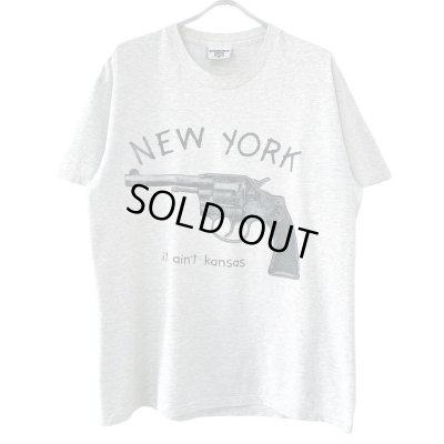 画像1: 90s USA製 NEW YORK PISTOL SOUVENIR TEE SHIRT