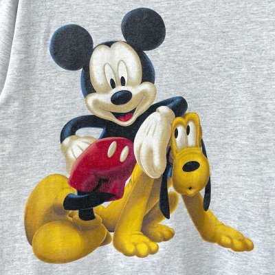 画像2: 90s USA製 MICKEY&PLUTO TEE SHIRT