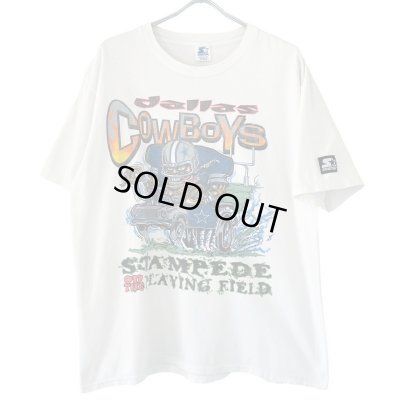 画像1: 90s USA製 STARTER DALLAS COWBOYS HOT ROD STYLE TEE SHIRT