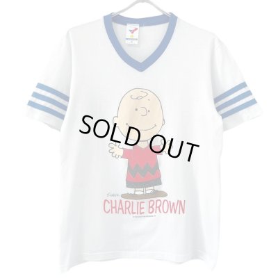 画像1: 80s~90s USA製 PEANUTS CHARLIE BROWN FOOTBALL TEE SHIRT