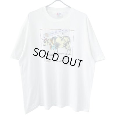 画像1: 90s USA製 ROCK and ROLL COWS ART TEE SHIRT