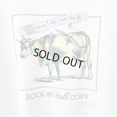 画像2: 90s USA製 ROCK and ROLL COWS ART TEE SHIRT