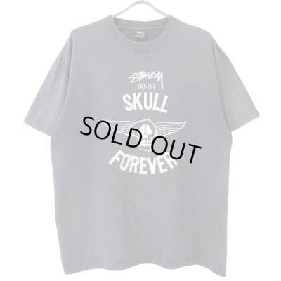 画像1: 00s OLD STUSSY 80-04 SKULL FOREVER TEE SHIRT