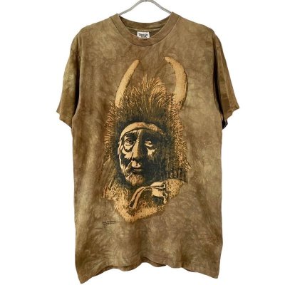 画像1: 90s USA製 INDIAN TIEDYE TEE SHIRT