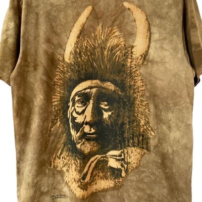 画像2: 90s USA製 INDIAN TIEDYE TEE SHIRT