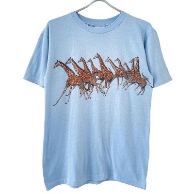 画像2: 80s USA製 GIRAFFE ANIMAL ART TEE SHIRT