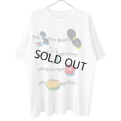 画像1: 90s USA製 MICKEY MOUSE PARTS TEE SHIRT