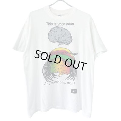 画像1: 90s USA製 FASHION VICTIM RASTA BRAIN TEE SHIRT