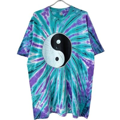 画像1: 90s USA製 YIN YANG TIEDYE TEE SHIRT