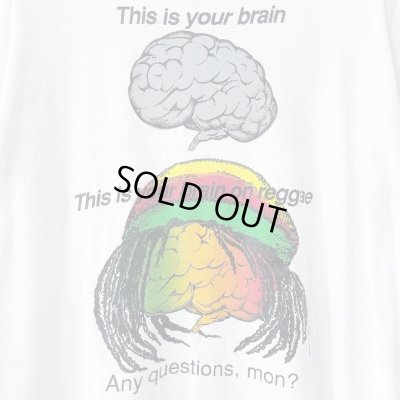 画像2: 90s USA製 FASHION VICTIM RASTA BRAIN TEE SHIRT