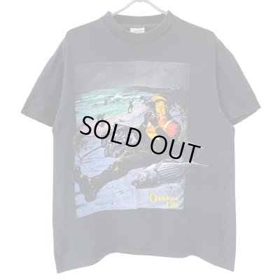 画像1: 90s USA製 OUTDOOR LIFE ART TEE SHIRT