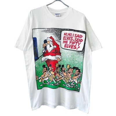 画像1: 90s カナダ製 MOTHER GOOSE & GRIMM SANTA COMIC ART TEE SHIRT