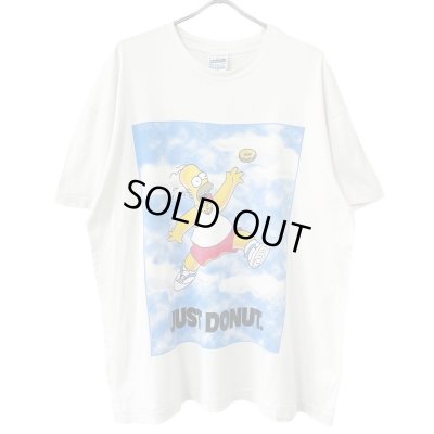 画像1: 90s THE SIMPSONS JUST DONUTS JORDAN JUMPMAN PARODY TEE SHIRT