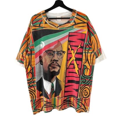 画像1: 90s MALCOLM X AOP TEE SHIRT