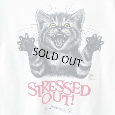 画像2: 00s CAT ART TEE SHIRT