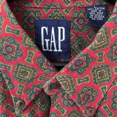 画像3: 90s OLD GAP 総柄 L/S SHIRT