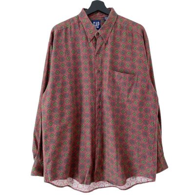 画像1: 90s OLD GAP 総柄 L/S SHIRT