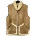 画像1: 80s New Zealand製　VINTAGE MOUTON SHAWLCOLLAR VEST  (1)