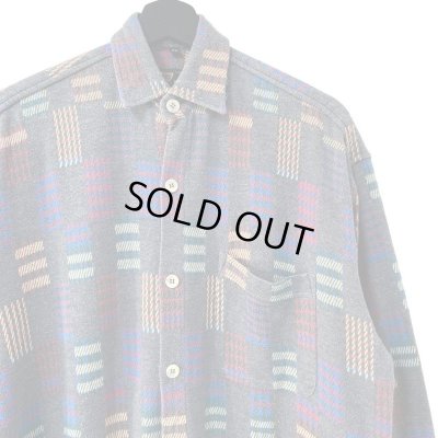 画像2: 90s WESTBURY HEVY NELL STYLE JAGARD KNIT SHIRT