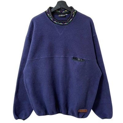 画像1: 90s PERGEE 前V FLEECE PULLOVER