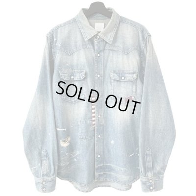 画像1: 00s LEVI'S ×　FRAGMENT DESIGN REMAKE DENIM WESTERN L/S SHIRT