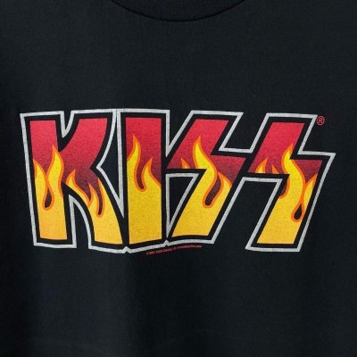 画像2: 00s KISS FIRE LOGO BAND TEE SHIRT