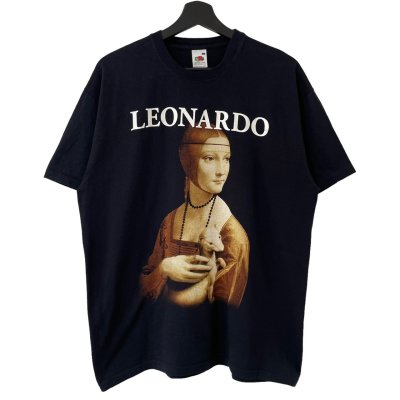 画像1: 00s LEONARDO DA VINCI 白貂を抱く貴婦人 ART TEE SHIRT