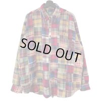 80s~90s ORVIS PATCH WORK FLANNELL L/S SHIRT