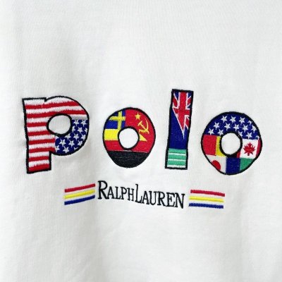 画像2: 90s RALPH LAUREN FLAG LOGO SWEAT SHIRT