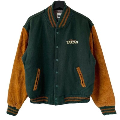 画像2: 90s USA製　TARZAN MOVIE WOOL LEATHER STUDIUM JACKET