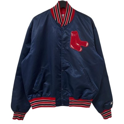 画像1: 80s USA製 STARTER RED SOX NYLON STUDIUM JACKET