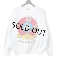 90s USA製　LOONEY TUNES BUGS BUNNY 50th anniversary SWEAT SHIRT