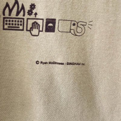 画像4: 00s USA製 RYAN MCGINNESS FLOCKY PRINT ART TEE SHIRT