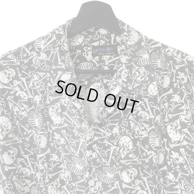 画像2: 80s イングランド製 LA ROCKA SKULL BONES LOOP COLLAR SHIRT