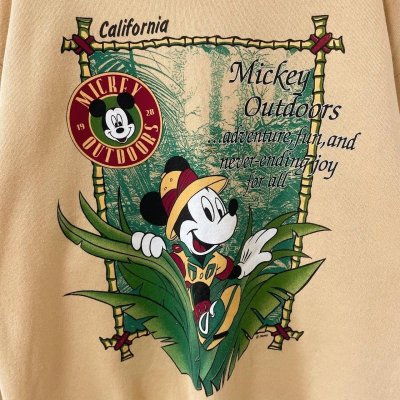 画像2: 90s USA製　MICKEY MOUSE SAFARI SWEAT SHIRT