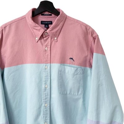 画像2: 00s LAND'S END MULCH COLOR L/S SHIRT