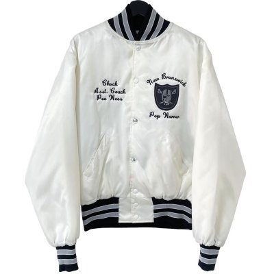 画像1: 90s USA製 NEW BRUNSWICK RAIDERS STUDIUM JACKET