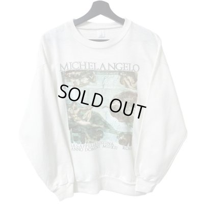 画像1: 90s イタリア製 MICHELANGELO ART SWEAT SHIRT