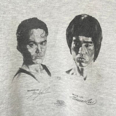 画像2: 90s USA製 BLUCE LEE & BRANDON LEE ART SWEAT SHIRT