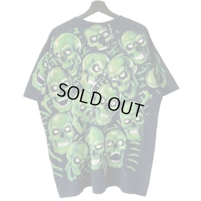 画像2: 01s LIQUID BLUE SKULL TEE SHIRT