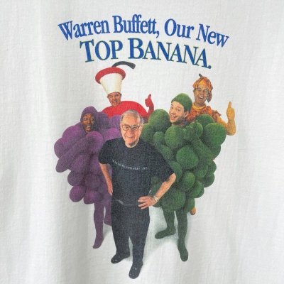 画像2: 00s FRUITS OF THE LOOM WARREN BUFFETT PHOTO TEE SHIRT